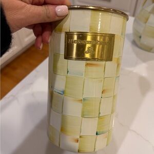 MacKenzie-Childs Parchment Check Kitchen Utensil holder